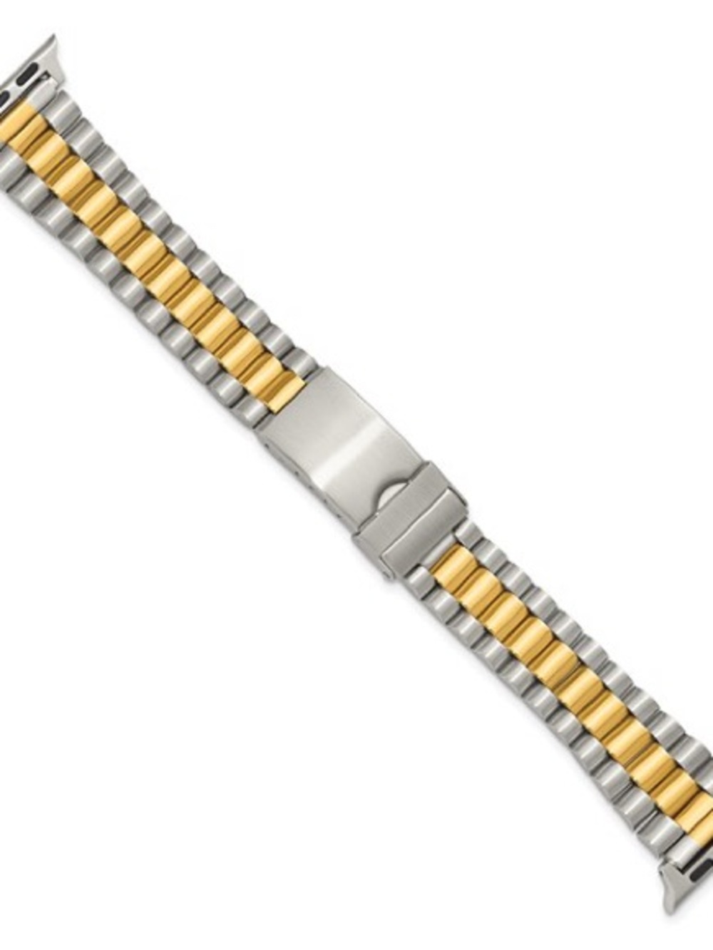 Gilden Long President-Style Two-Tone Stainless Steel Apple Watch Band (38/40/41m